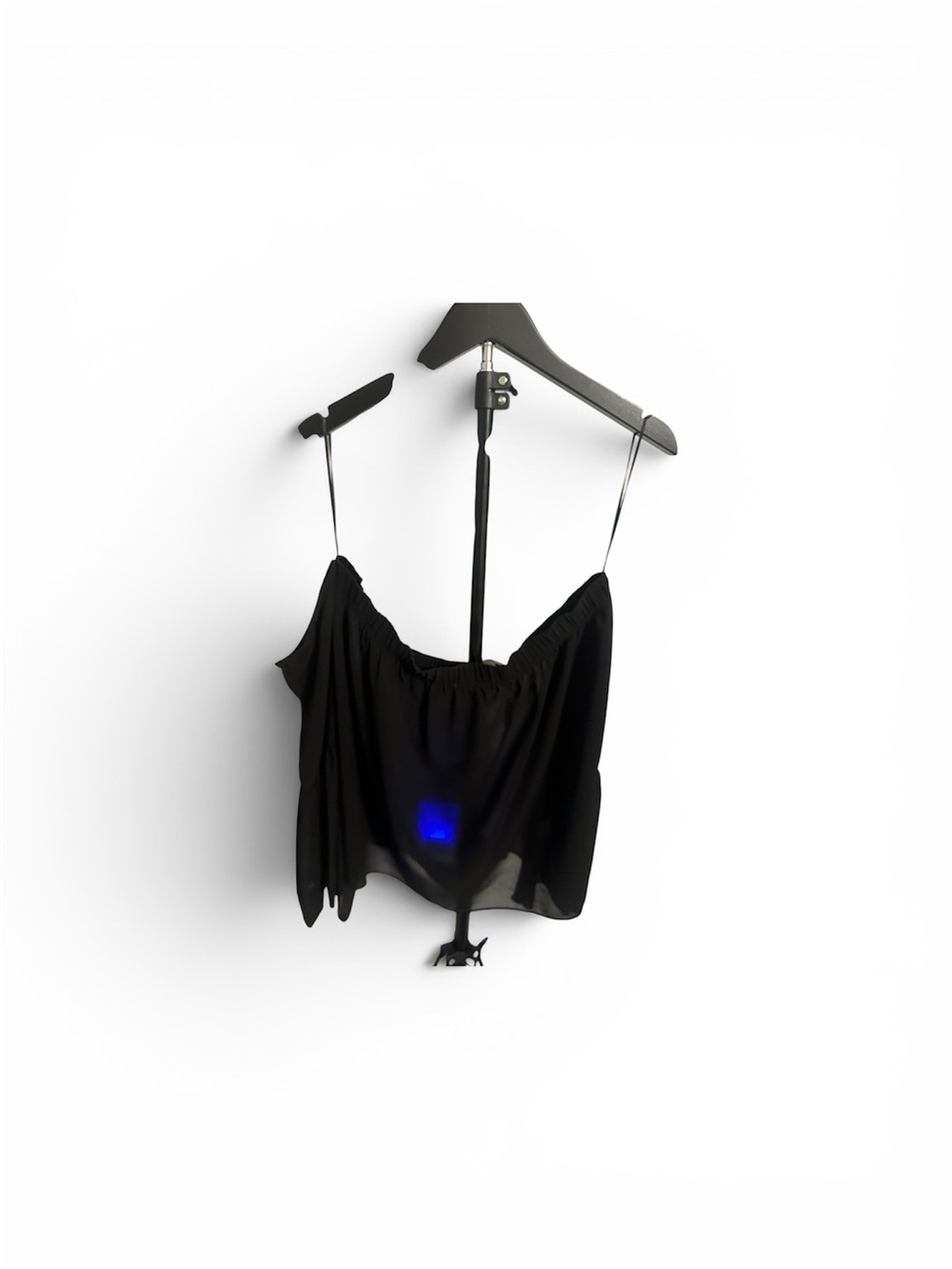 Black Women's sheer Cami Top with attached sleeves